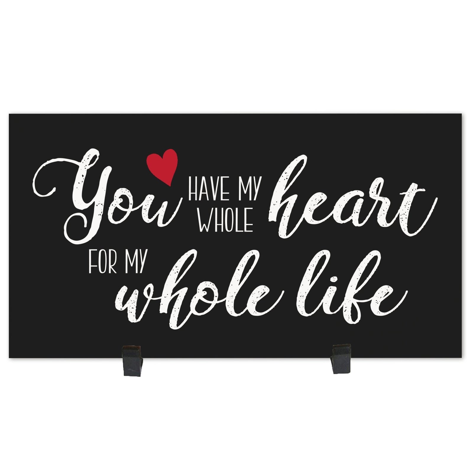Home and Family Plaques Wall Home Decor - My Whole Heart - LifeSong Milestones