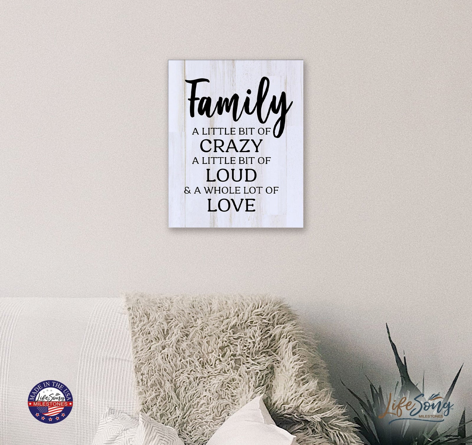 Home Decor Wall Plaques 8” x 10” Family - LifeSong Milestones