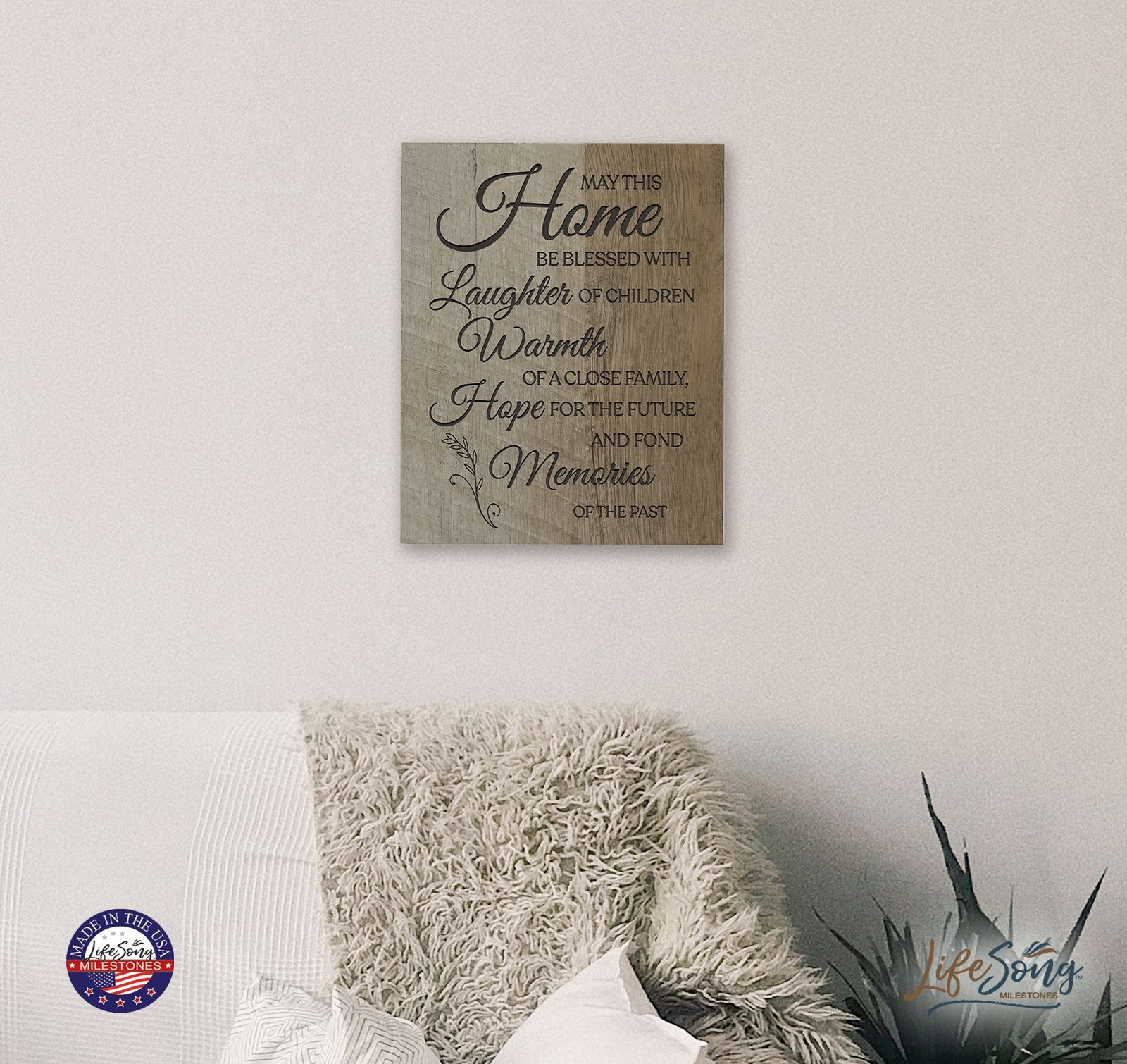 Home Decor Wall Plaques 8” x 10” May This Home - LifeSong Milestones