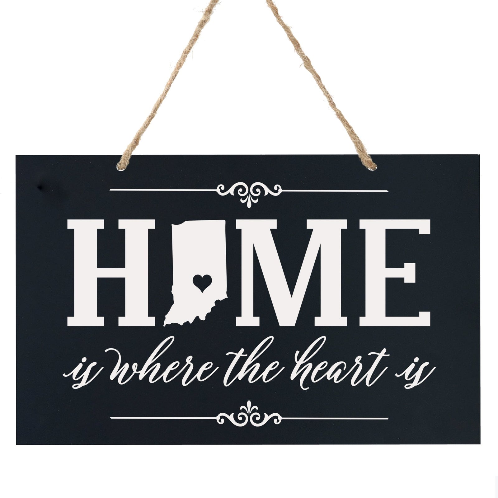 Home State Wall Hanging Rope Sign - Indiana - LifeSong Milestones