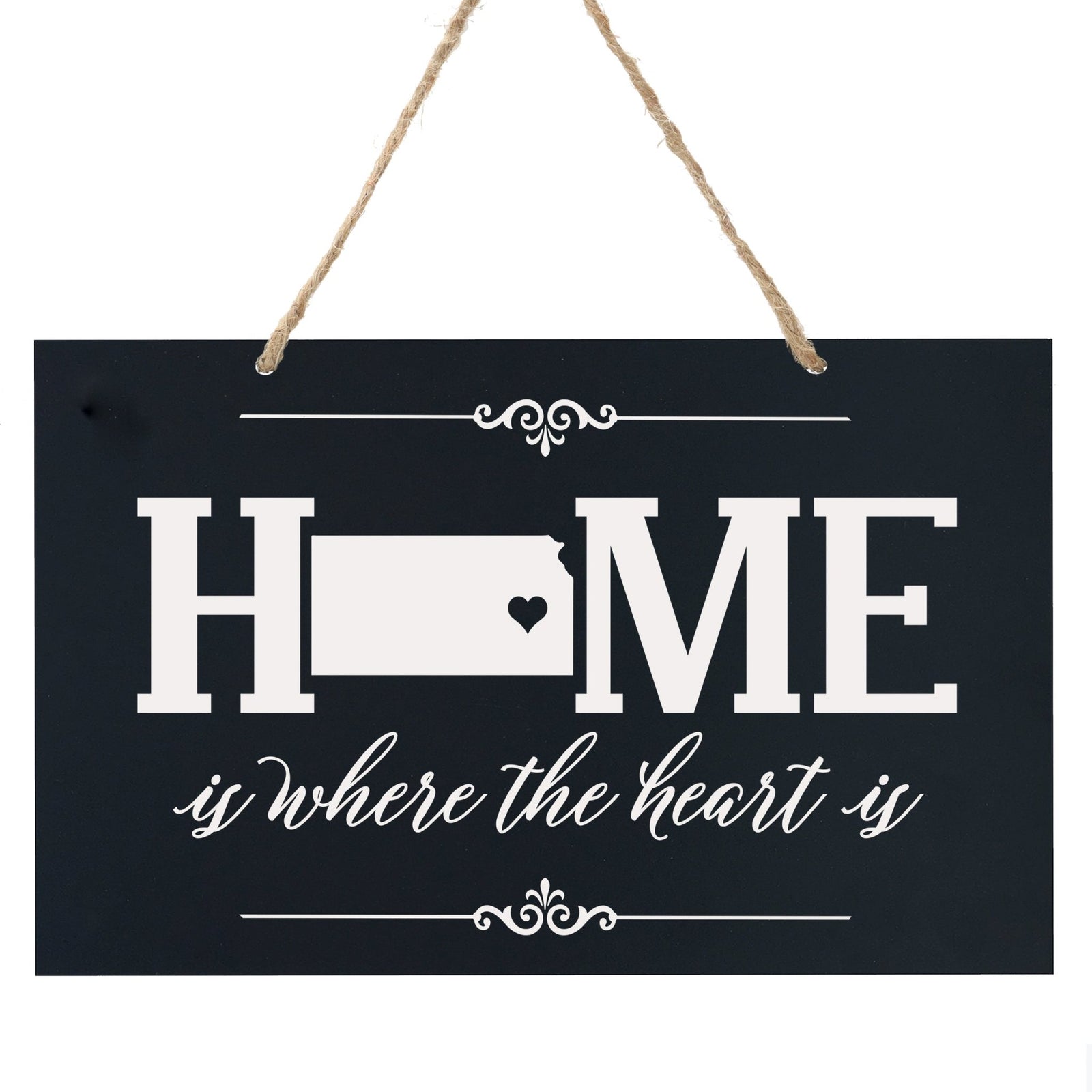 Home State Wall Hanging Rope Sign - Kansas - LifeSong Milestones