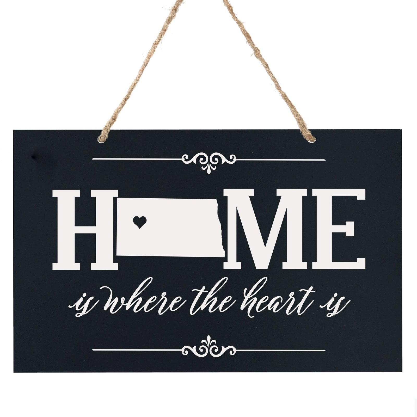 Home State Wall Hanging Rope Sign - North Dakota - LifeSong Milestones