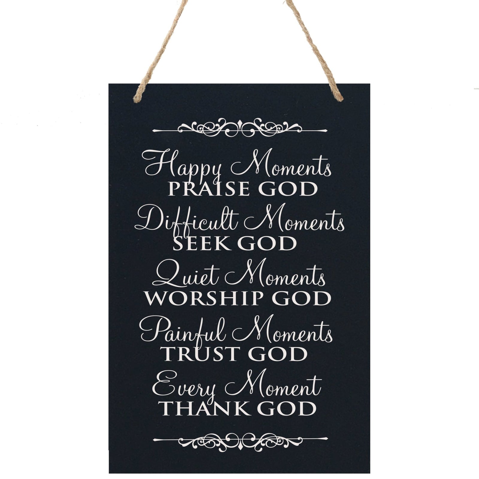 Home Wall Hanging Rope Sign - Happy Moments - LifeSong Milestones
