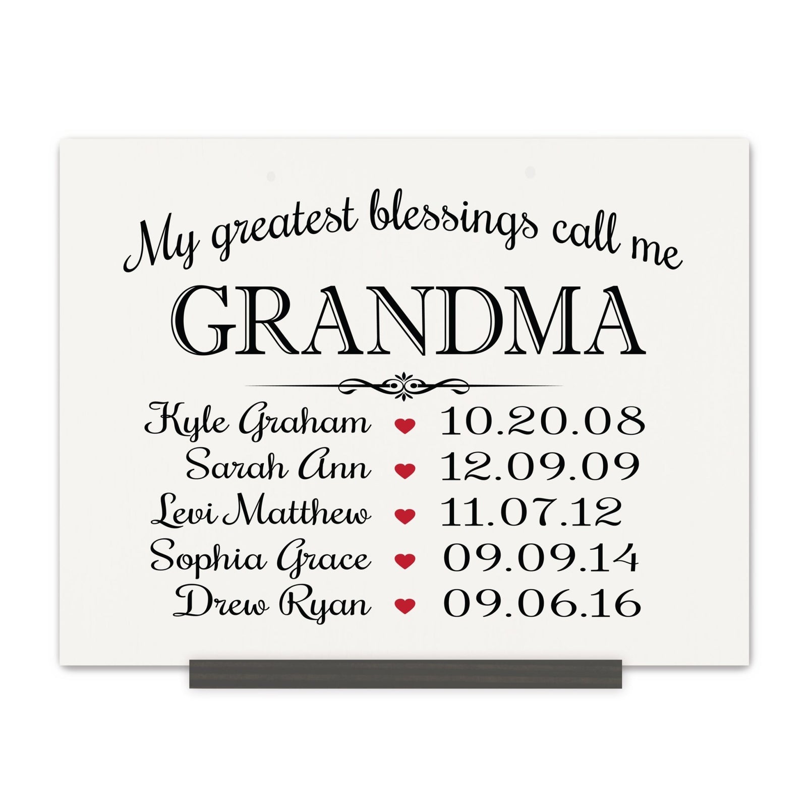 Home Wall Sign Family Member Gift With Stand My Greatest Blessings - LifeSong Milestones