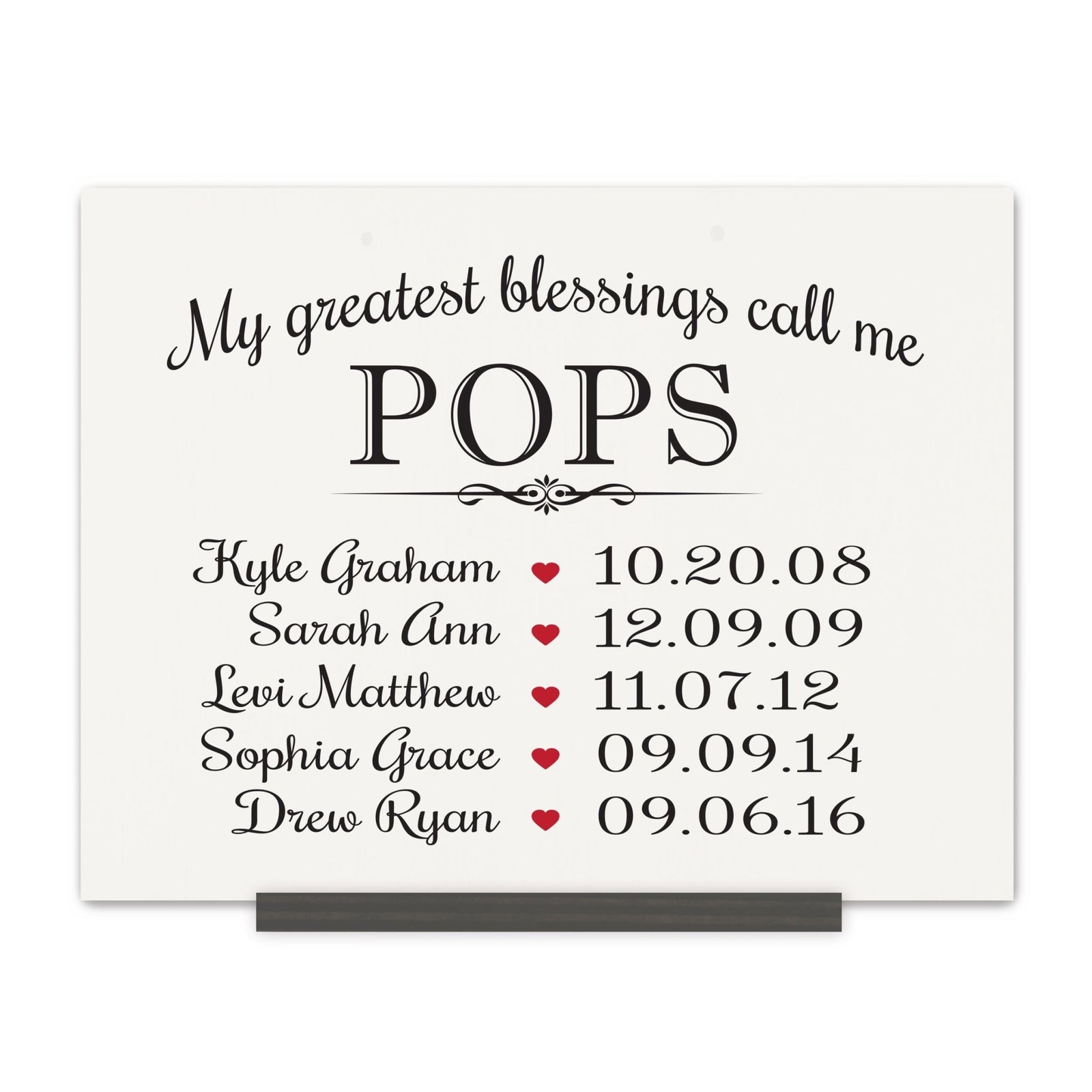 Home Wall Sign Family Member Gift With Stand My Greatest Blessings - LifeSong Milestones