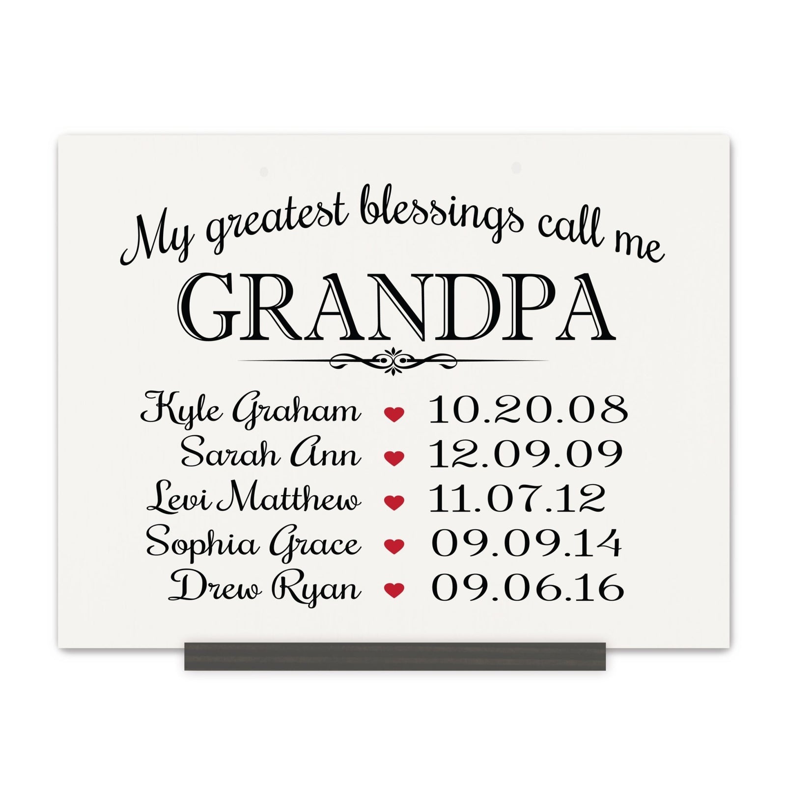 Home Wall Sign Family Member Gift With Stand My Greatest Blessings - LifeSong Milestones