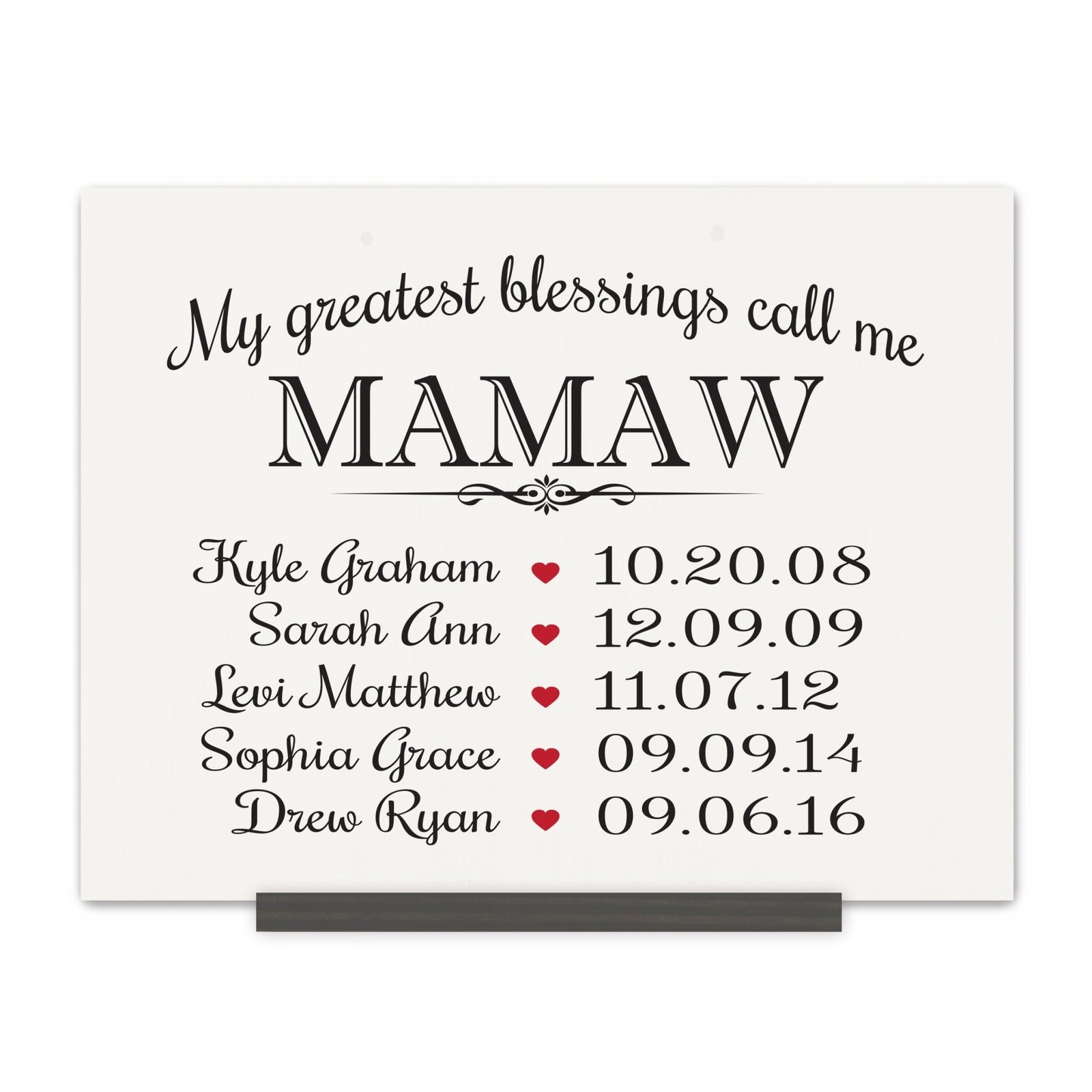 Home Wall Sign Family Member Gift With Stand My Greatest Blessings - LifeSong Milestones