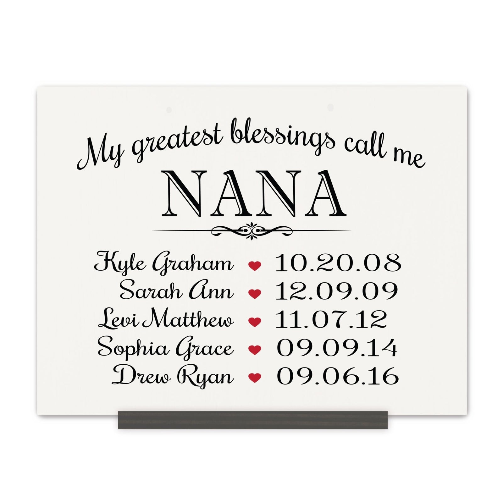 Home Wall Sign Family Member Gift With Stand My Greatest Blessings - LifeSong Milestones