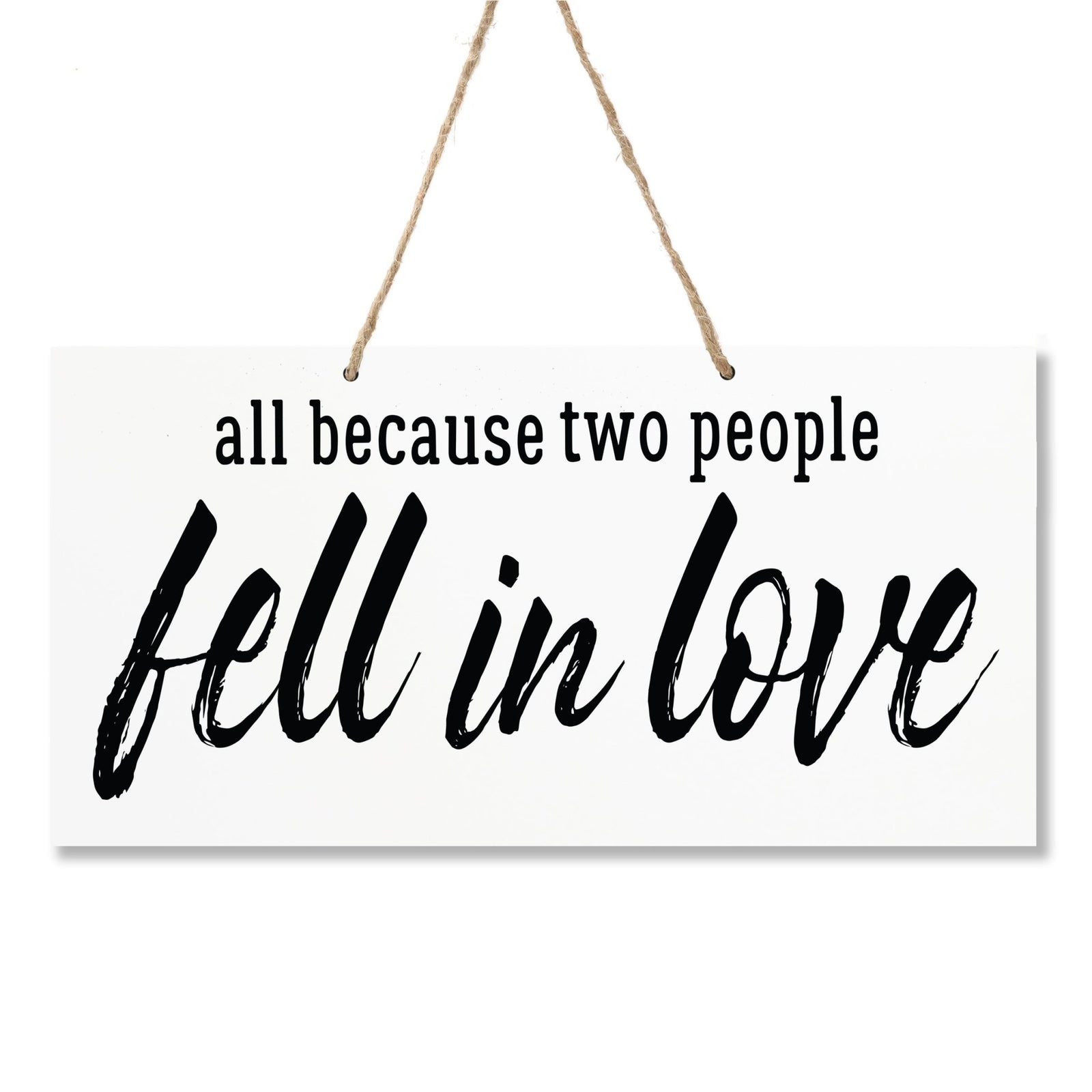 Housewarming Family Name Sign For New Home - Fell In Love - LifeSong Milestones