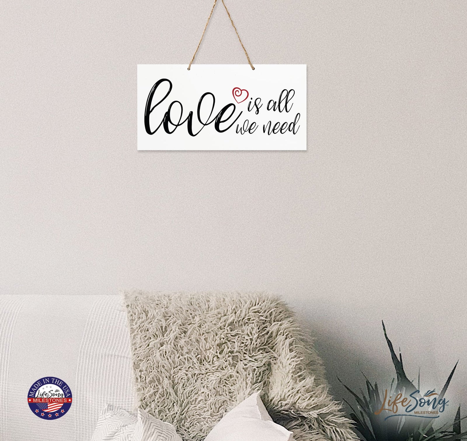 Housewarming Family Name Sign For New Home - Love - LifeSong Milestones