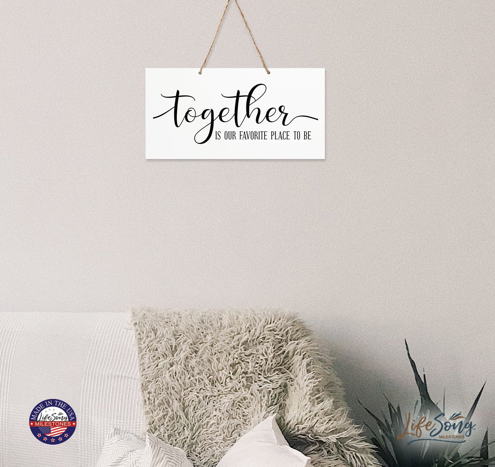 Housewarming Family Name Sign For New Home - Together - LifeSong Milestones