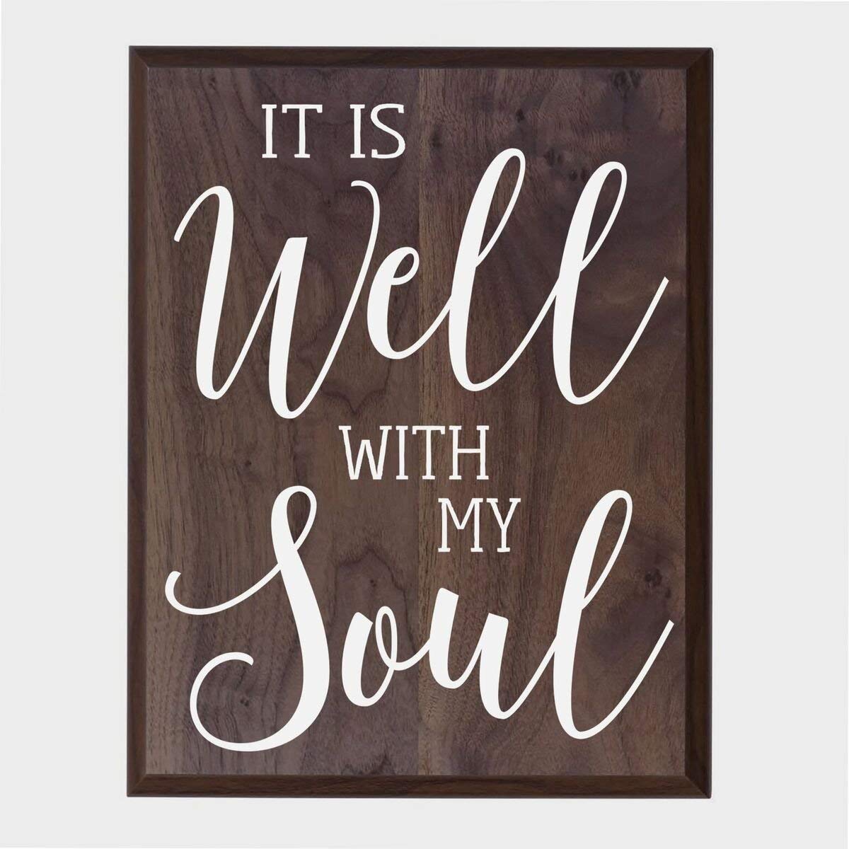 Housewarming Family Wall Hanging Plaque Gift - It Is Well With My Soul - LifeSong Milestones