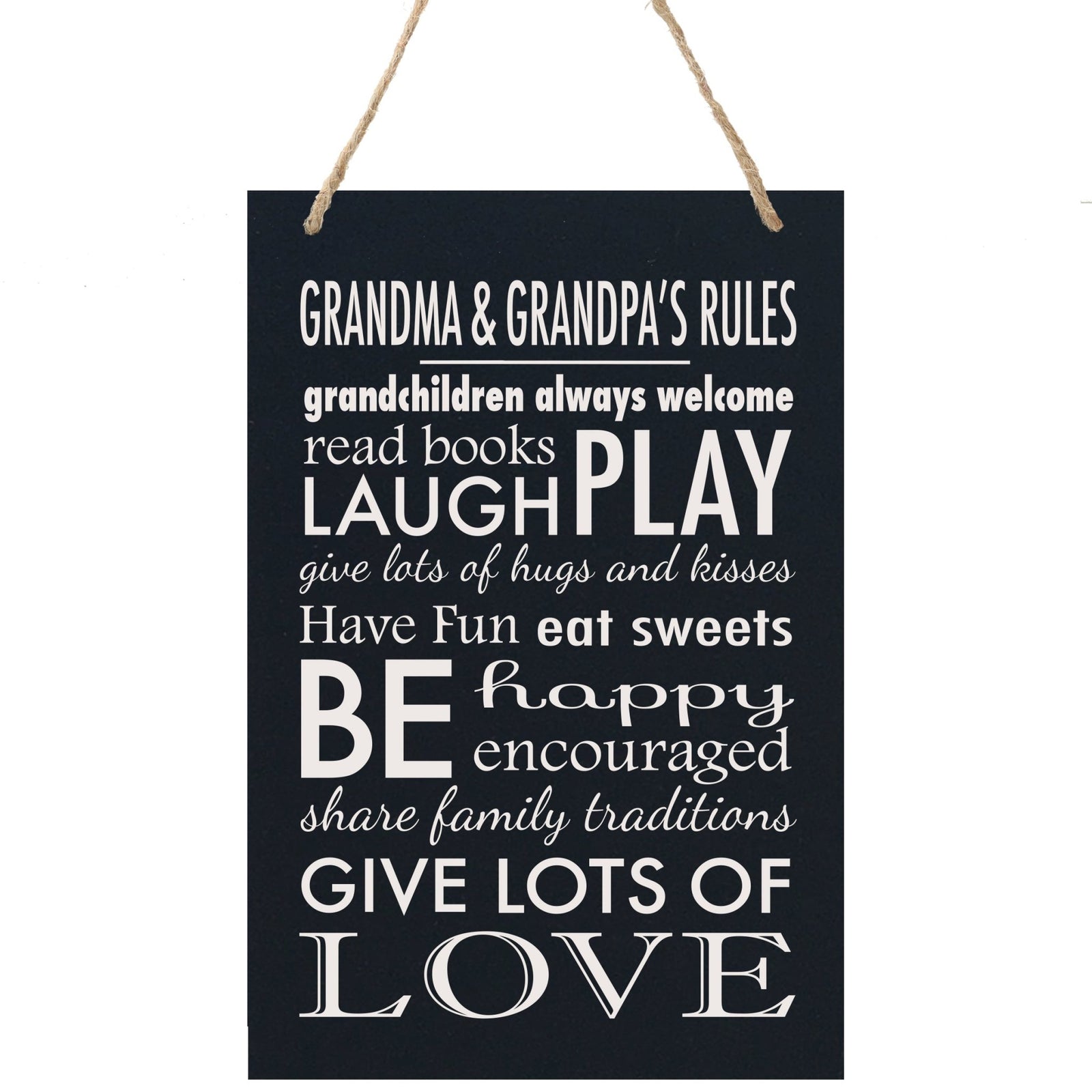 Housewarming Wall Hanging Sign Gift - Grandma & Grandpa's - LifeSong Milestones
