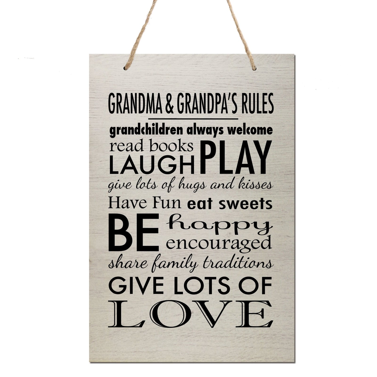 Housewarming Wall Hanging Sign Gift - Grandma & Grandpa's - LifeSong Milestones