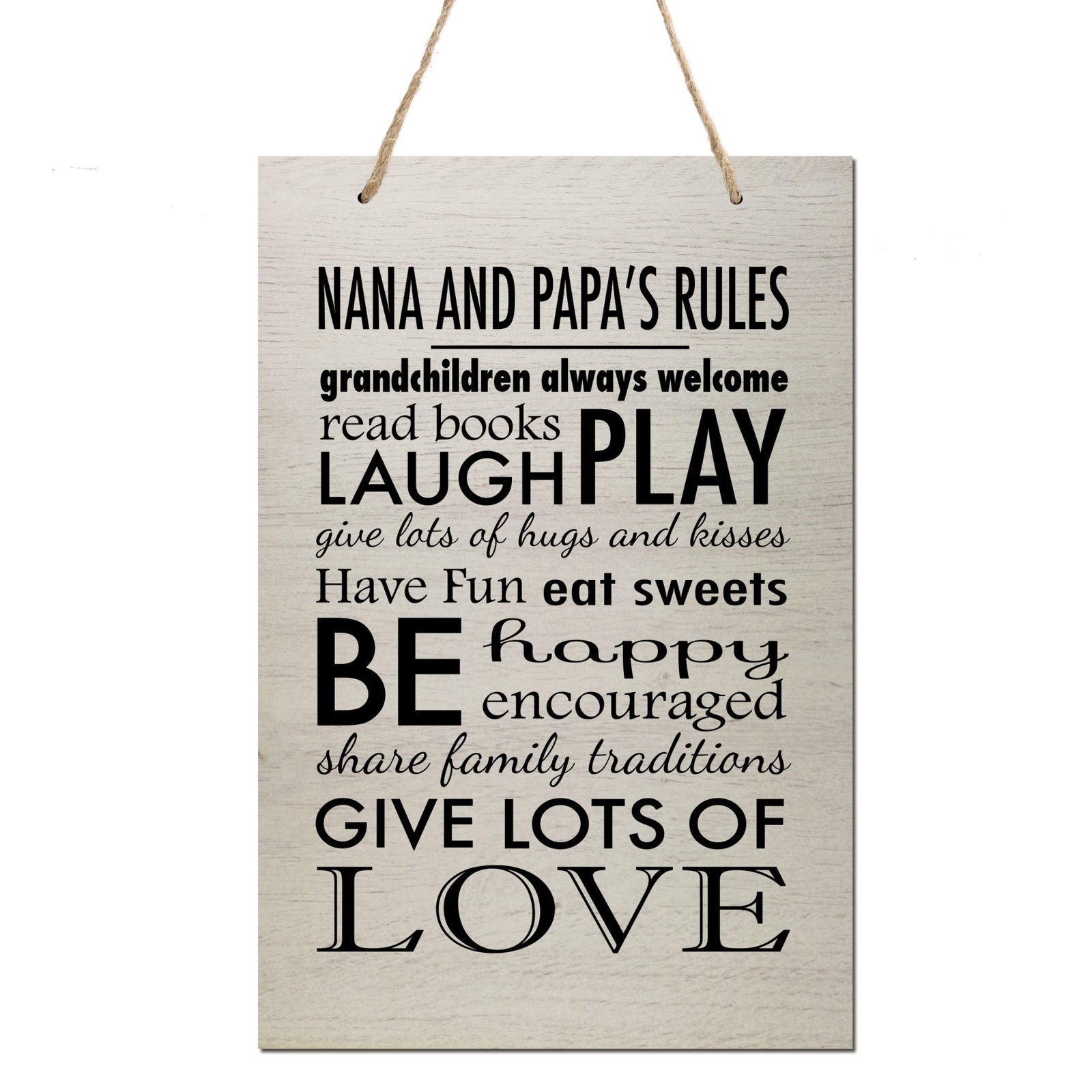 Housewarming Wall Hanging Sign Gift - Nana and Papa's - LifeSong Milestones