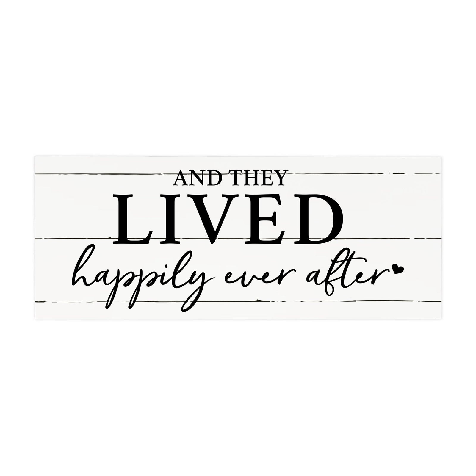 Inspirational Bible Quote Tabletop and Wall Decoration 10x4 - And They Lived - LifeSong Milestones