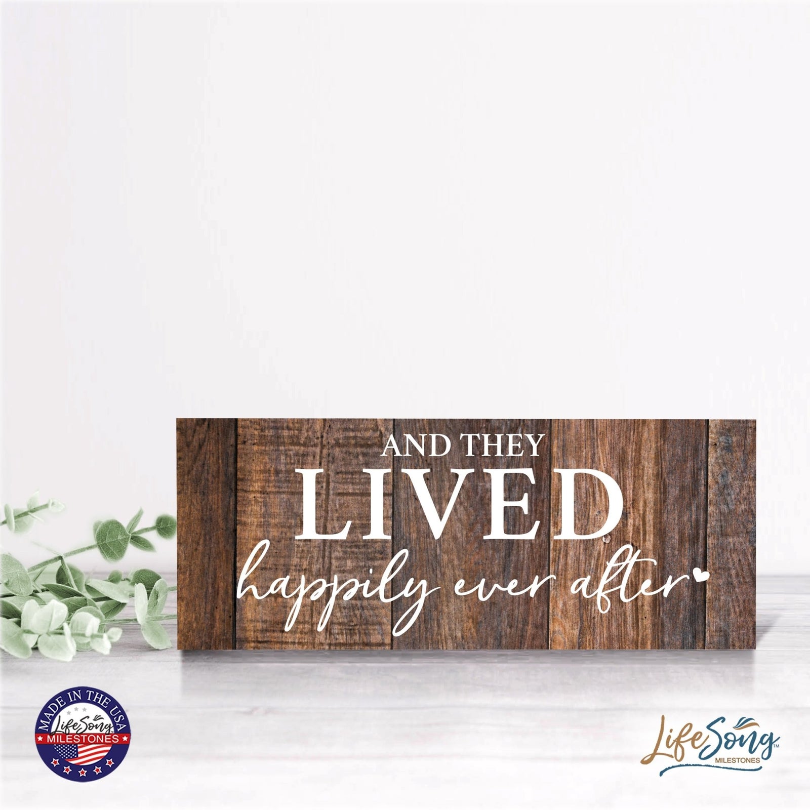 Inspirational Bible Quote Tabletop and Wall Decoration 10x4 - And They Lived - LifeSong Milestones