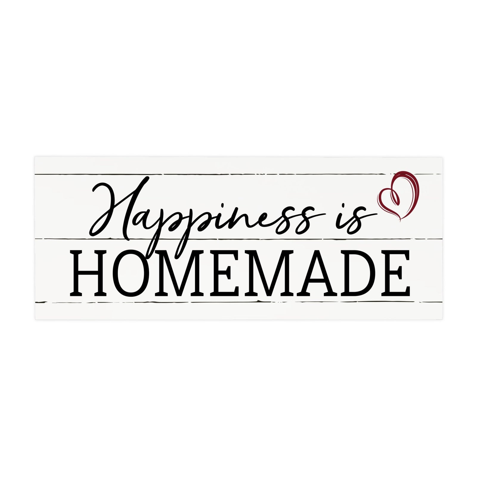Inspirational Bible Quote Tabletop and Wall Decoration 10x4 - Happiness is Homemade - LifeSong Milestones