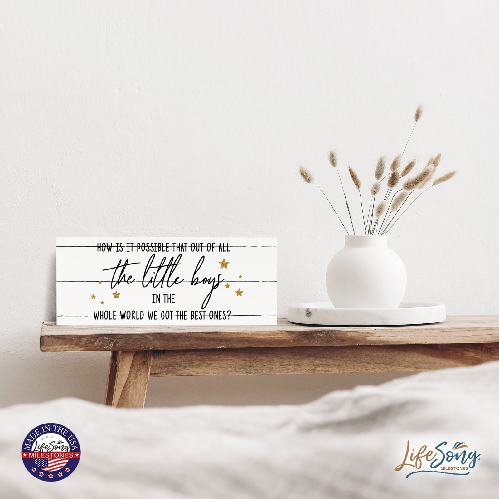 Inspirational Bible Quote Tabletop and Wall Decoration 10x4 - How Is It Possible - LifeSong Milestones