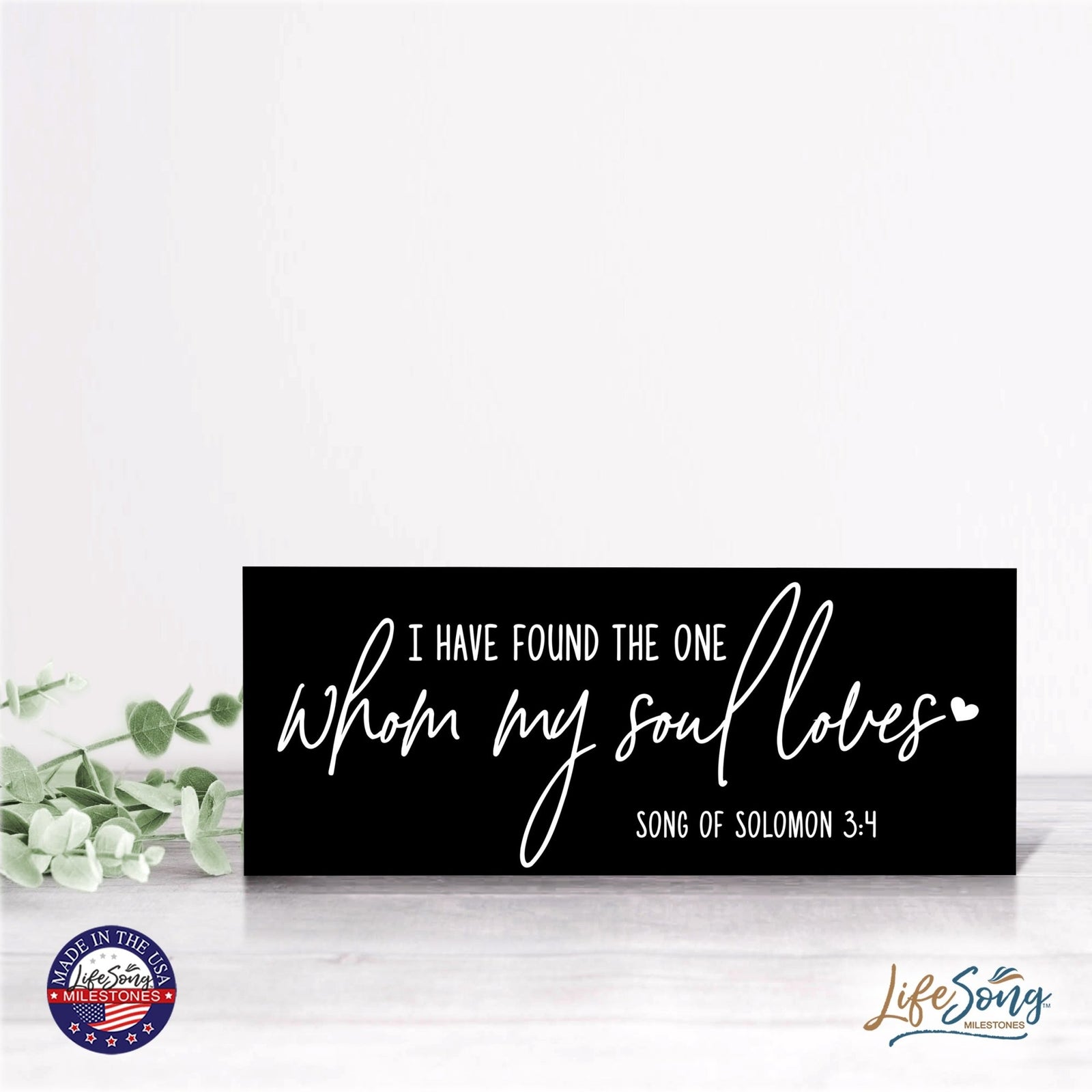 Inspirational Bible Quote Tabletop and Wall Decoration 10x4 - I Have Found The One - LifeSong Milestones