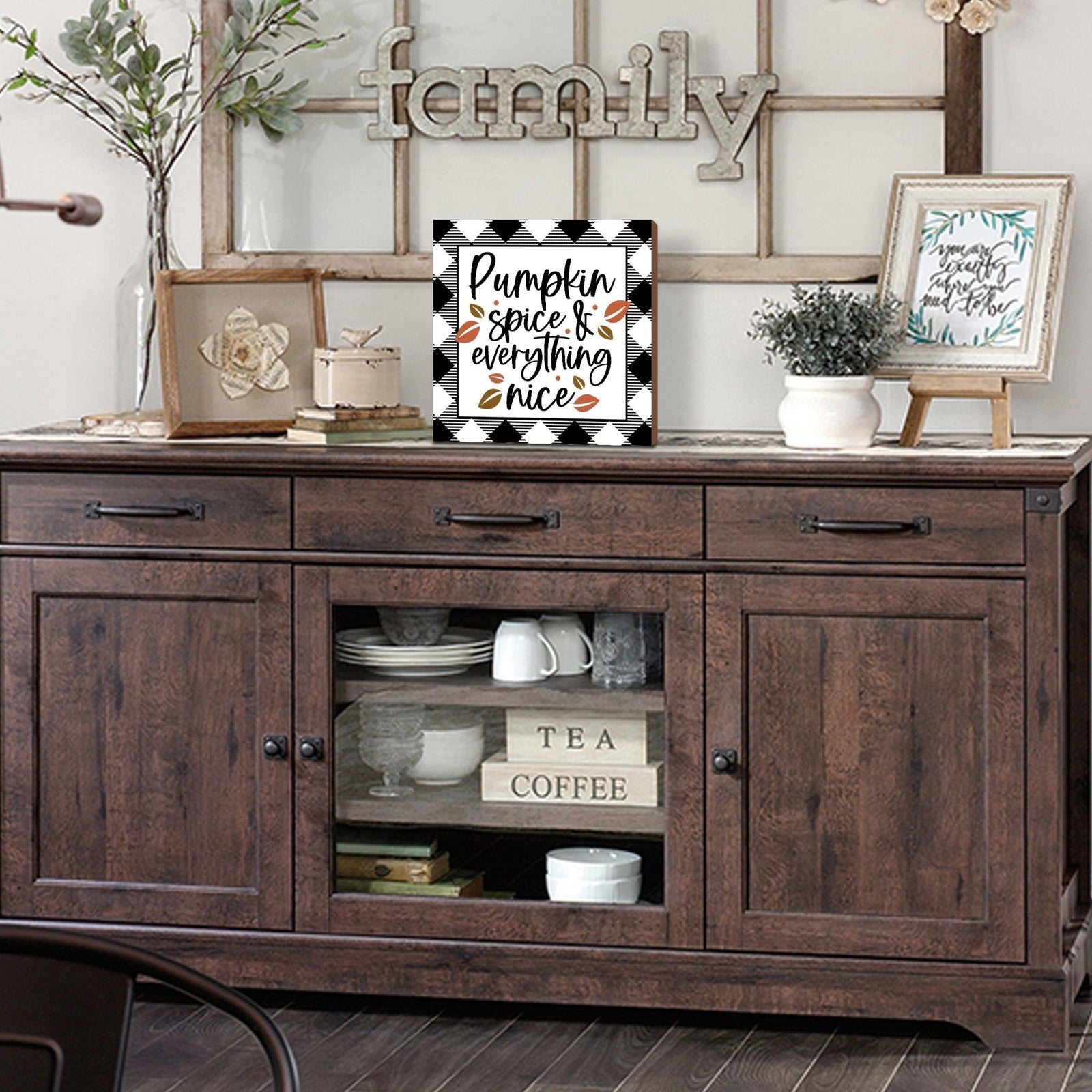 Inspirational Fall Themed Unique Shelf Décor and Tabletop Signs - LifeSong Milestones
