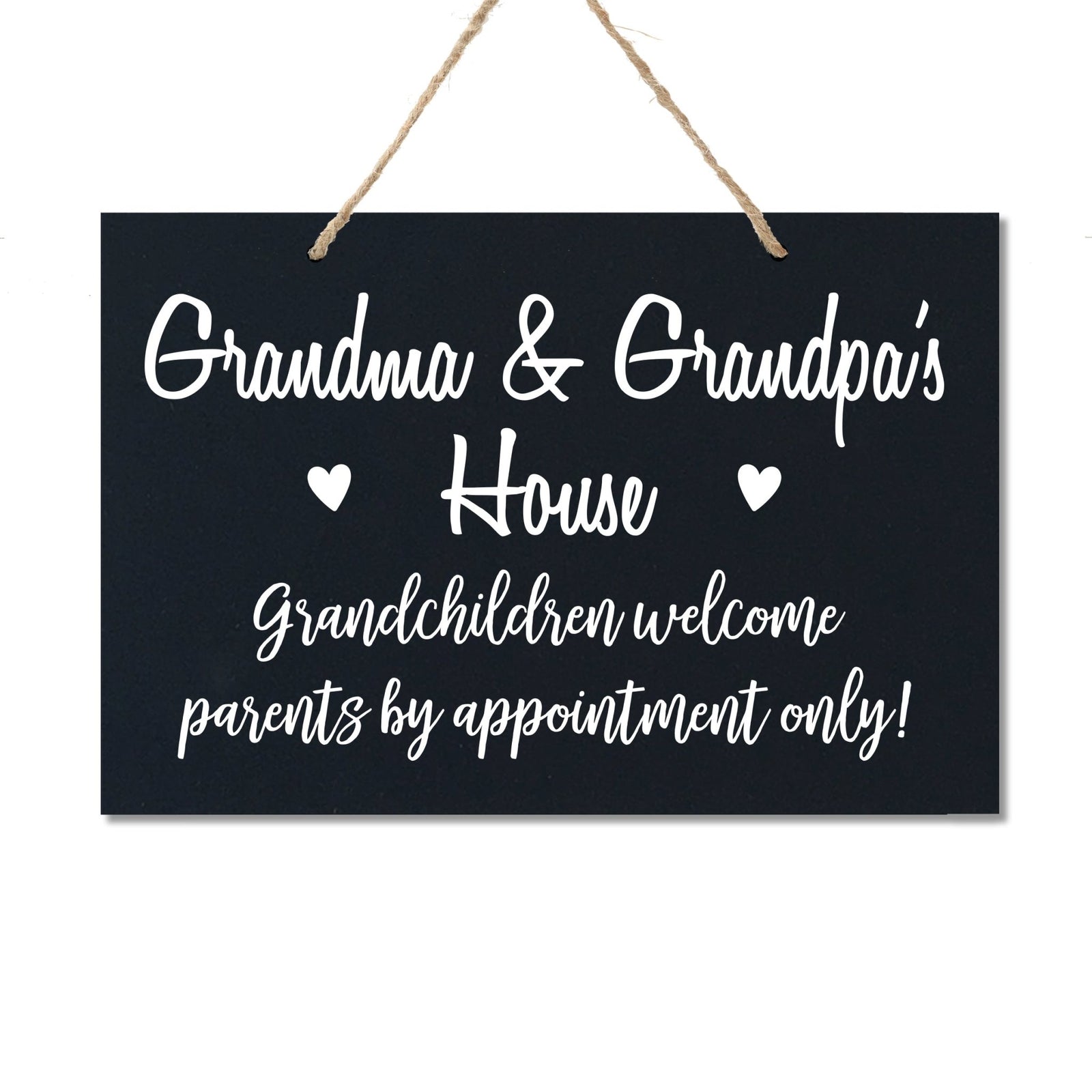 Inspirational Grandparent Wall Hanging Sign 8x12 - Grandchildren Welcome - LifeSong Milestones