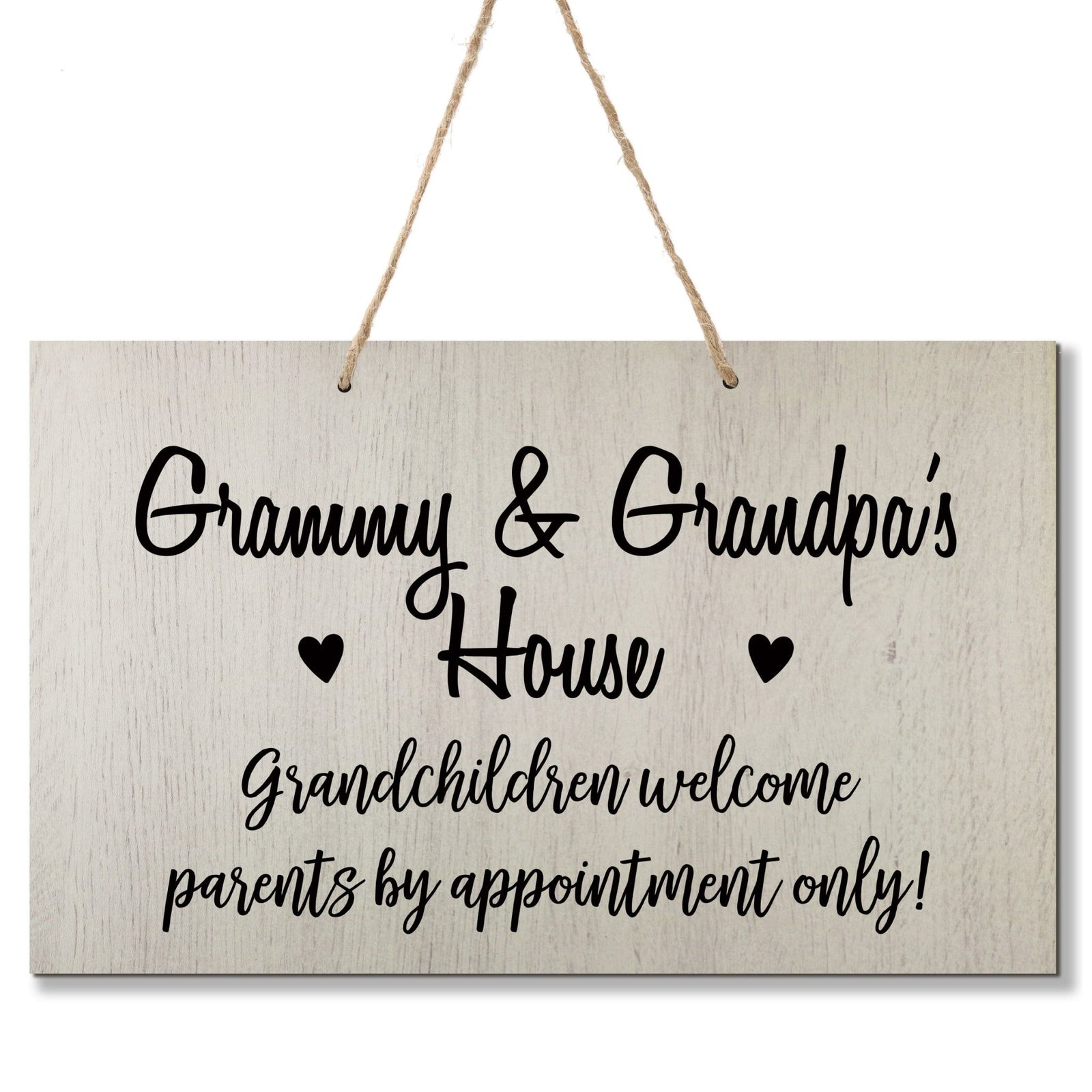 Inspirational Grandparent Wall Hanging Sign 8x12 - Grandchildren Welcome - LifeSong Milestones