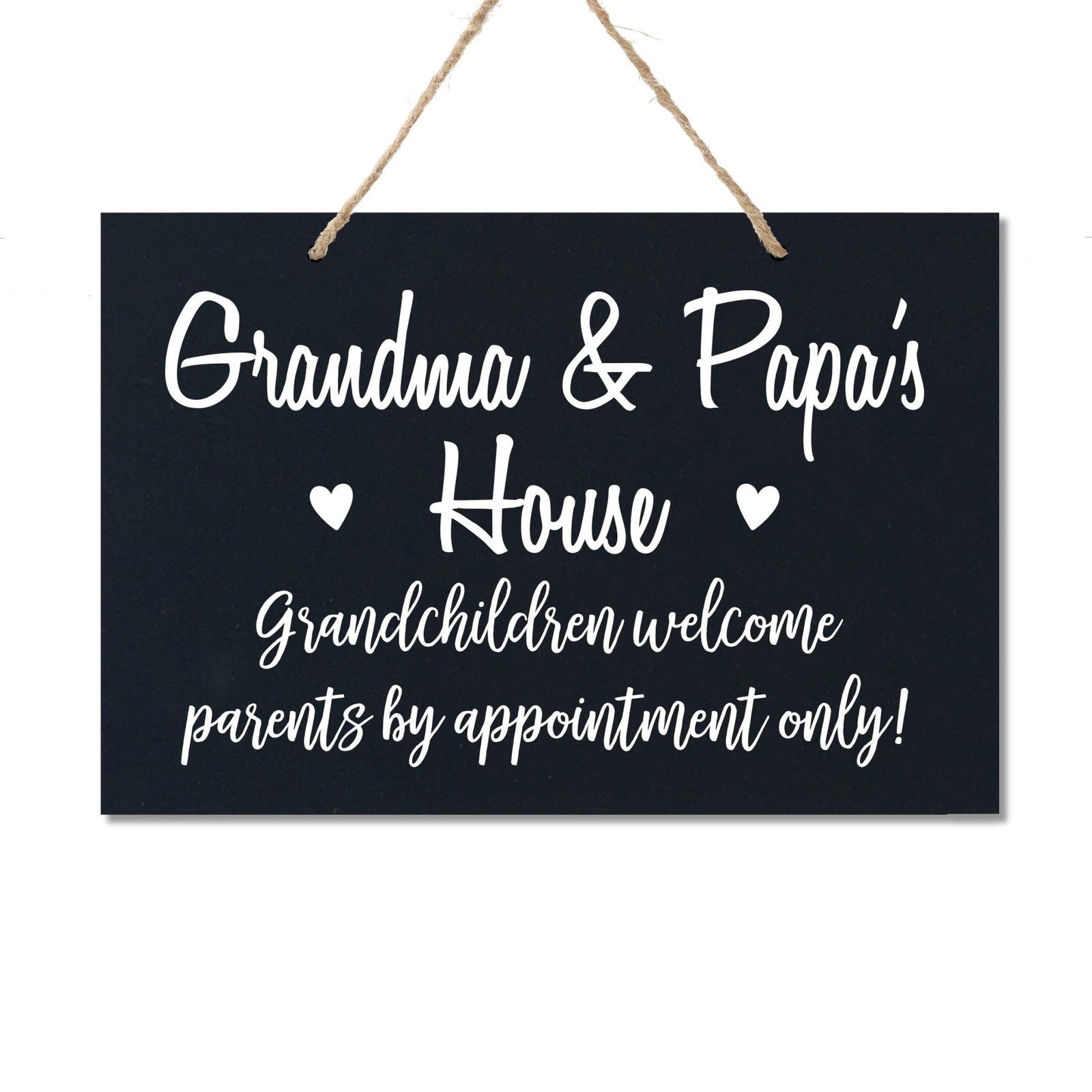 Inspirational Grandparent Wall Hanging Sign 8x12 - Grandchildren Welcome - LifeSong Milestones