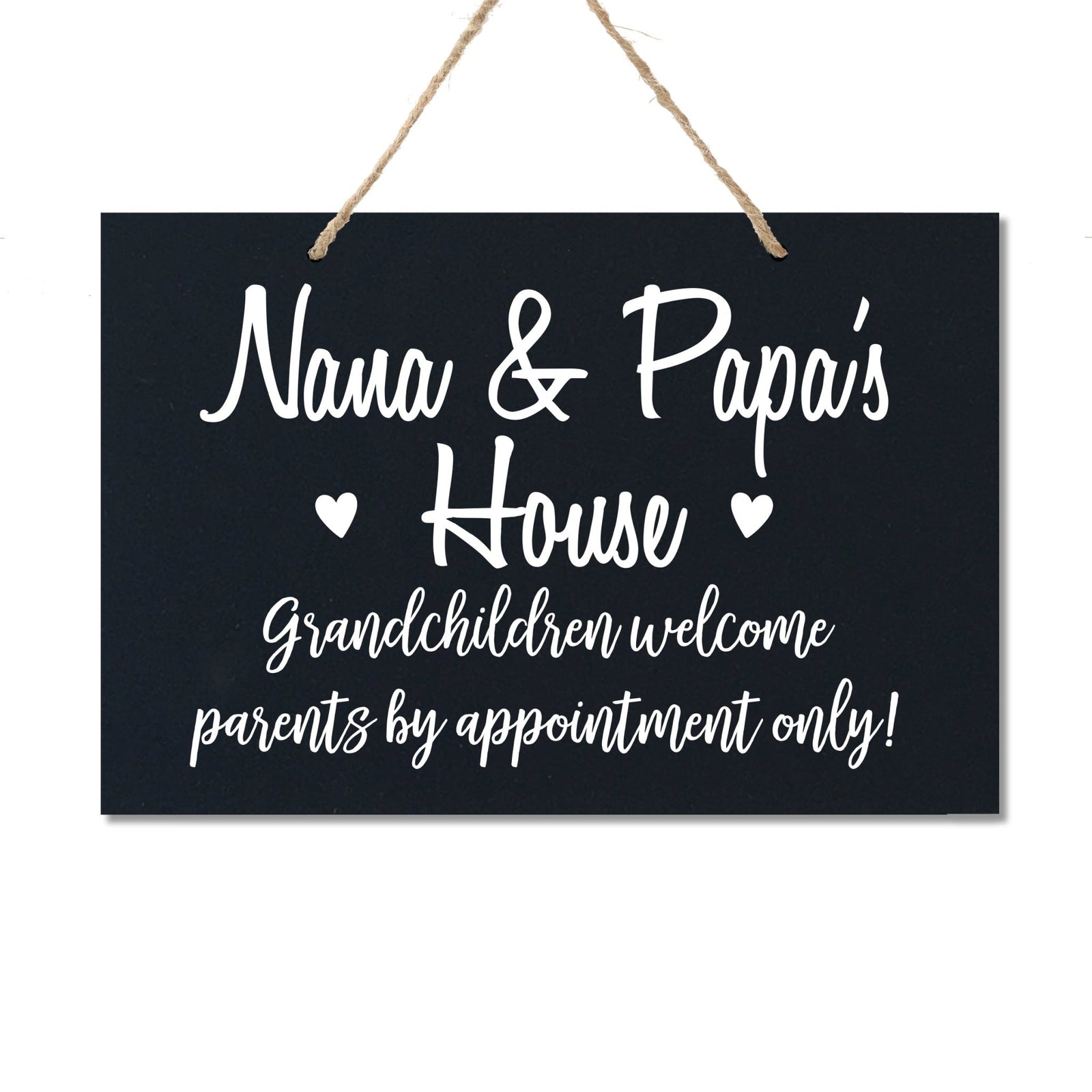 Inspirational Grandparent Wall Hanging Sign 8x12 - Grandchildren Welcome - LifeSong Milestones