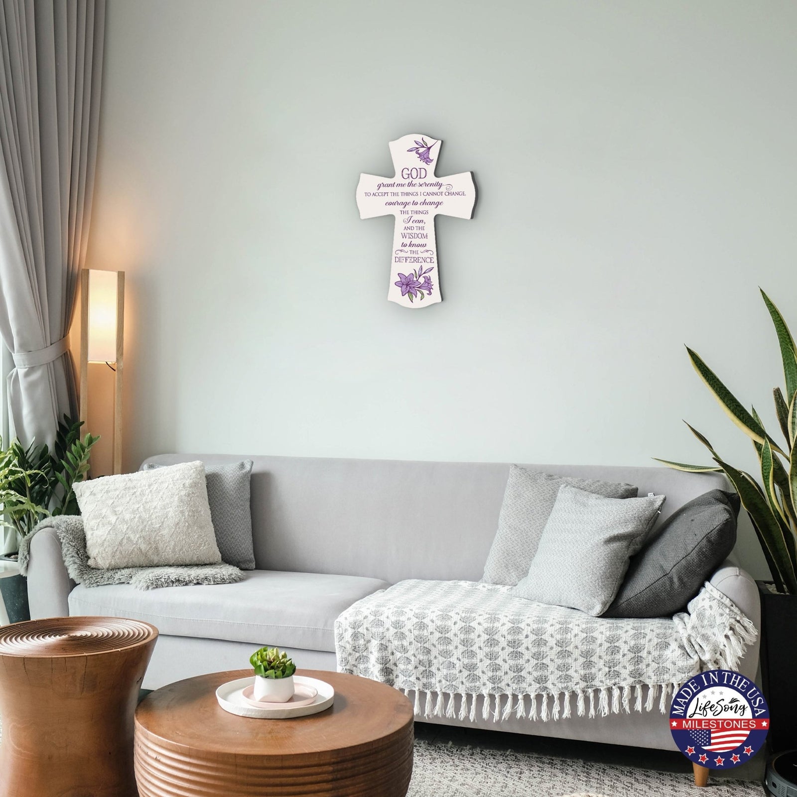 Inspirational Hanging Wooden Prayer Wall Cross Home Decor - LifeSong Milestones