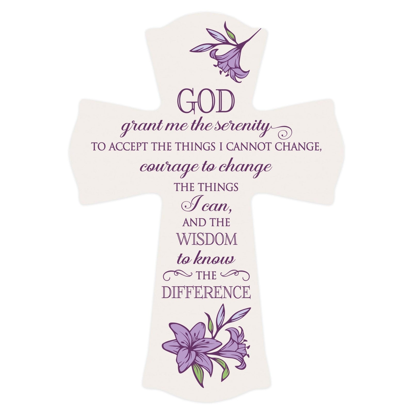 Inspirational Hanging Wooden Prayer Wall Cross Home Decor - LifeSong Milestones