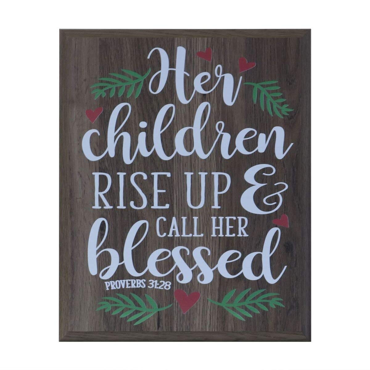 Inspirational Home Decor Wall Plaque - Her Children Rise Up - LifeSong Milestones