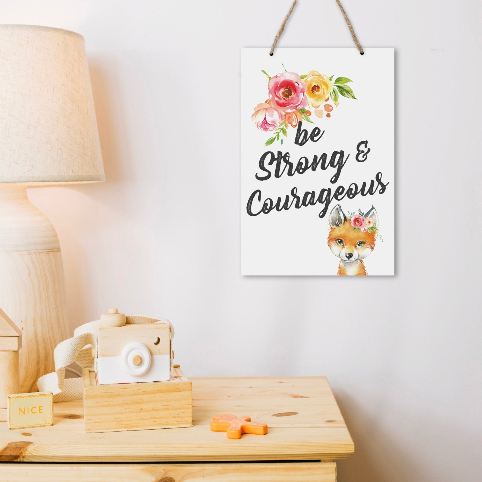 Inspirational Nursery Rope Signs for Boys and Girls - Be Strong - LifeSong Milestones