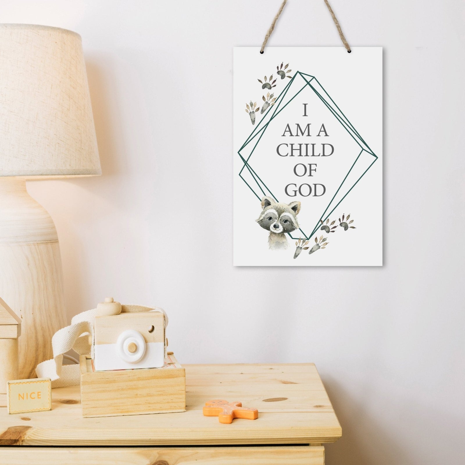 Inspirational Nursery Rope Signs for Boys and Girls - Child of God - LifeSong Milestones