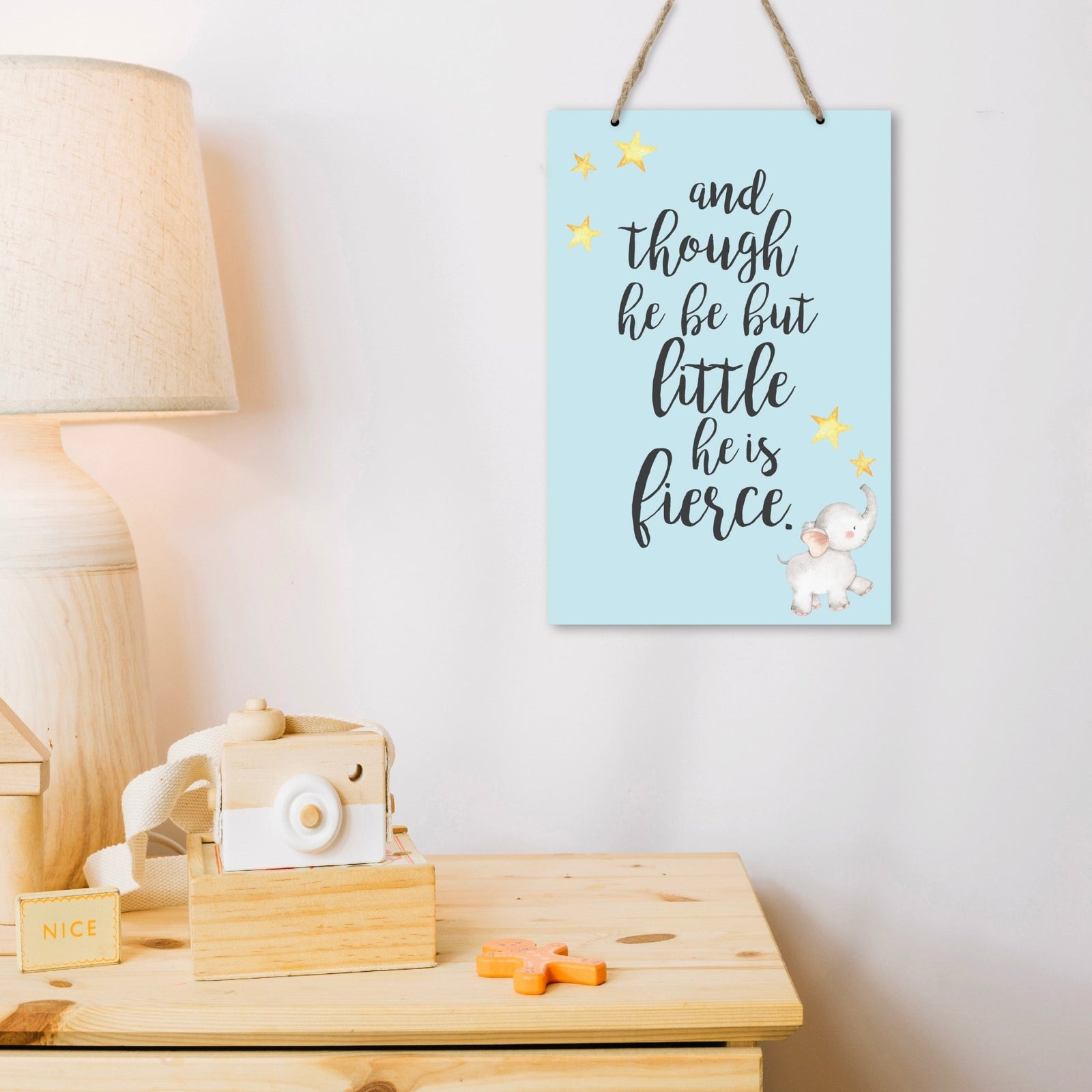 Inspirational Nursery Rope Signs for Boys and Girls - Little But Fierce - LifeSong Milestones