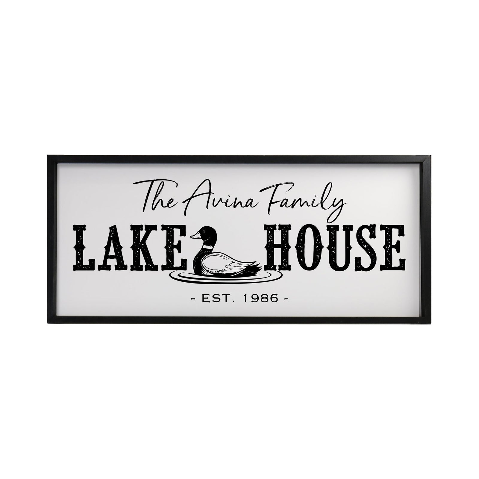 Inspirational Personalized Framed Shadow Box 13x30 - The Lake House - LifeSong Milestones
