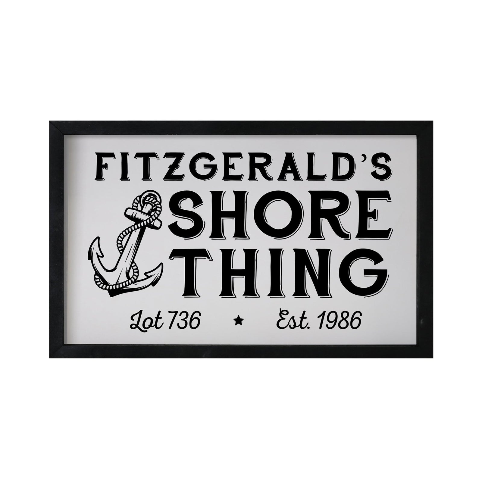 Inspirational Personalized Framed Shadow Box 16x25 - Shore Thing - LifeSong Milestones