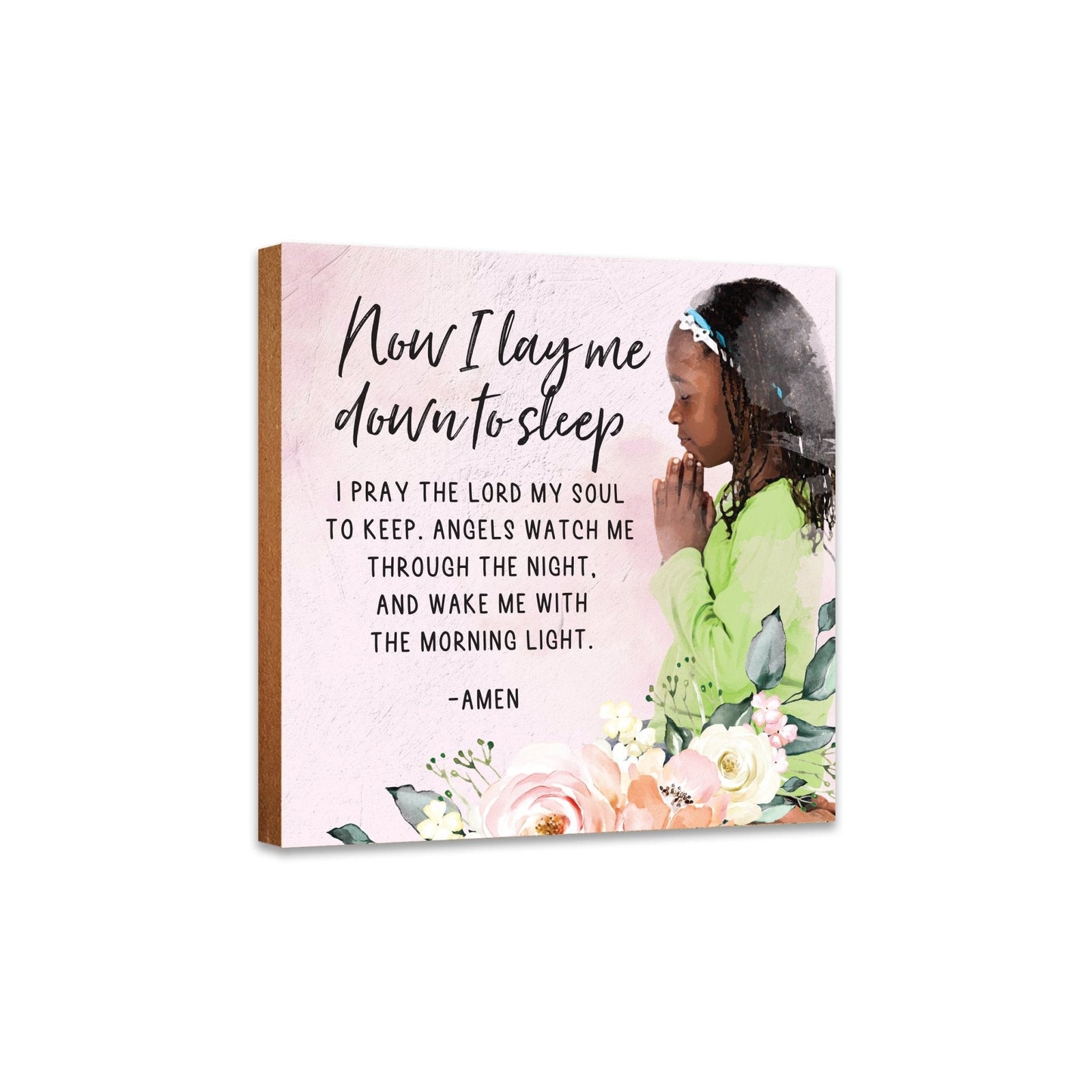 Inspirational Praying Kids Tabletop Decor - Perfect tabletop decoration for kids, ideal for a serene ambiance in any room.