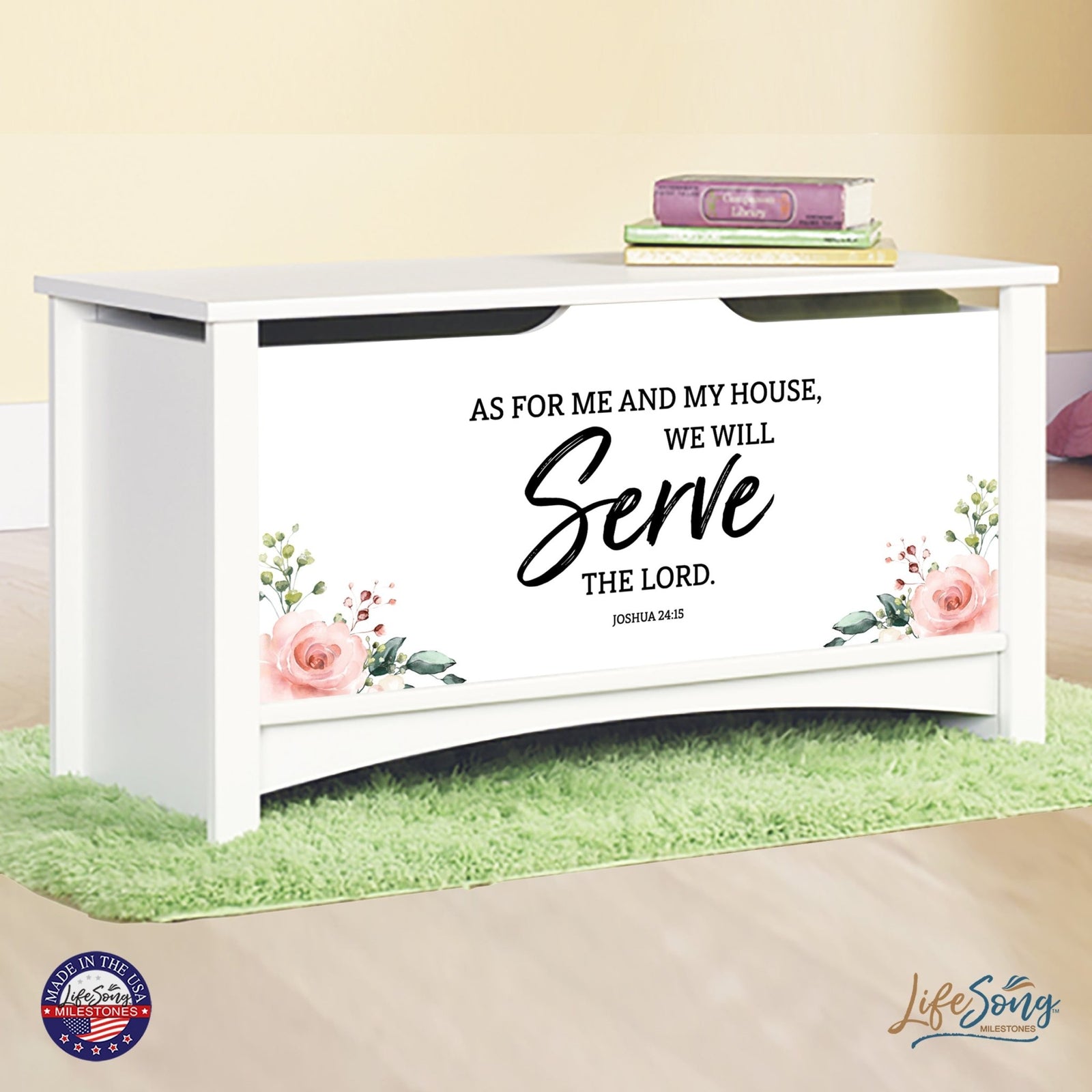 Inspirational Room Organizer Toy Blanket Storage Chest Box - (FAMILY) (NP) - LifeSong Milestones