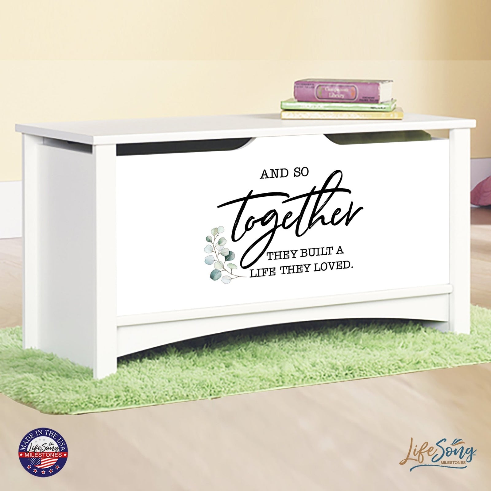 Inspirational Room Organizer Toy Blanket Storage Chest Box - (FAMILY) (NP) - LifeSong Milestones