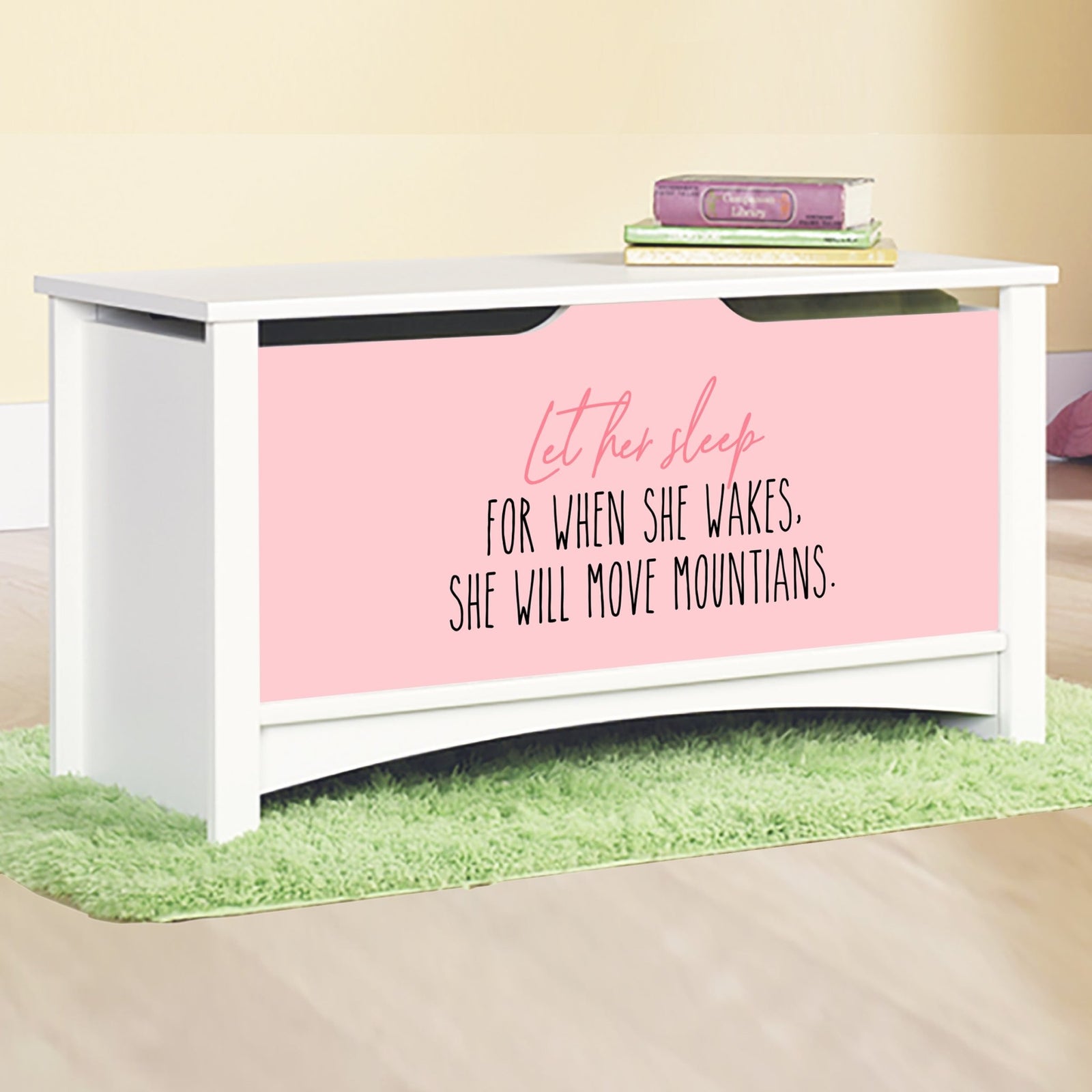 Inspirational Room Organizer Toy Blanket Storage Chest Box - (GIRL) (NP) - LifeSong Milestones