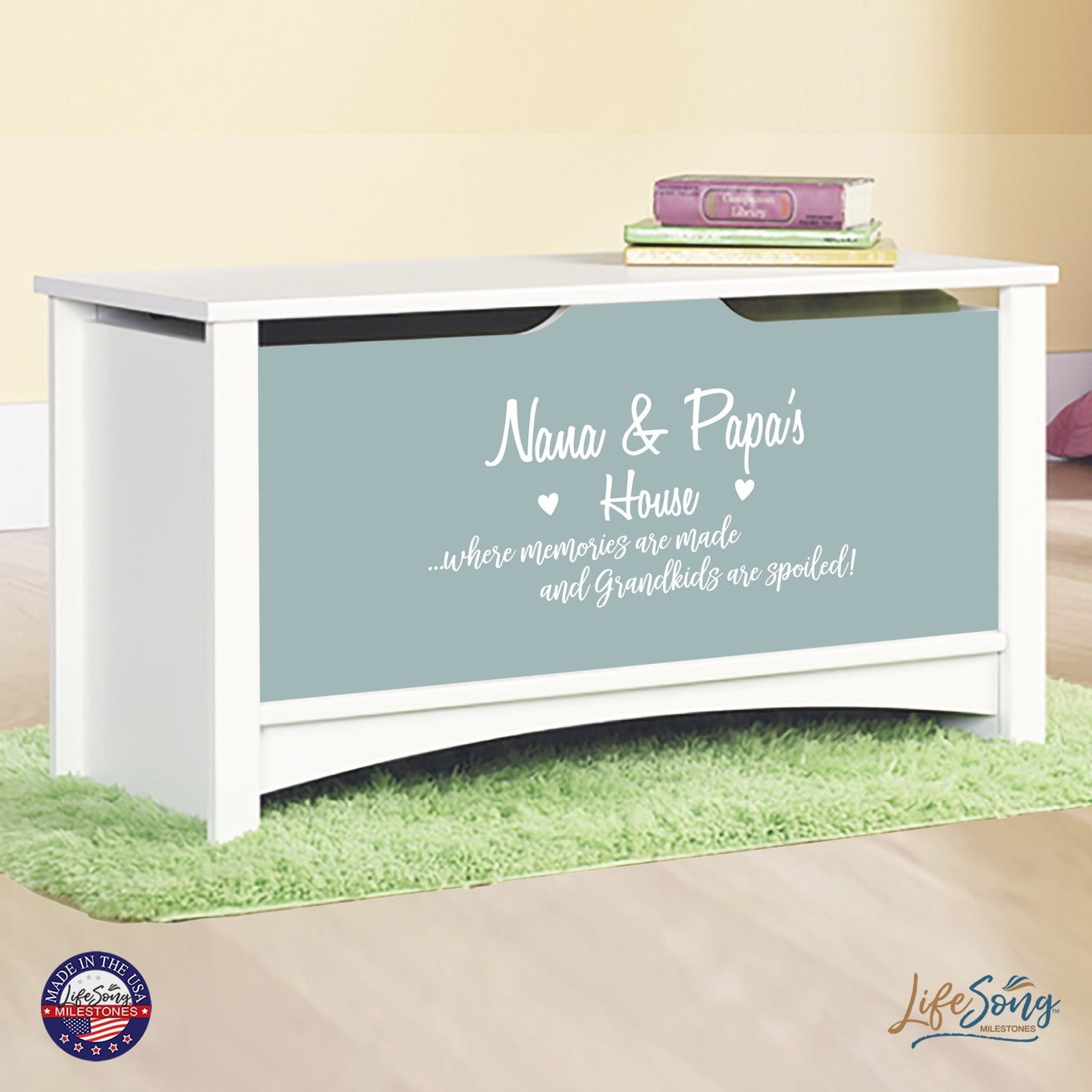 Inspirational Room Organizer Toy Blanket Storage Chest Box - (GRANDPARENTS / FAMILY) (NP) - LifeSong Milestones