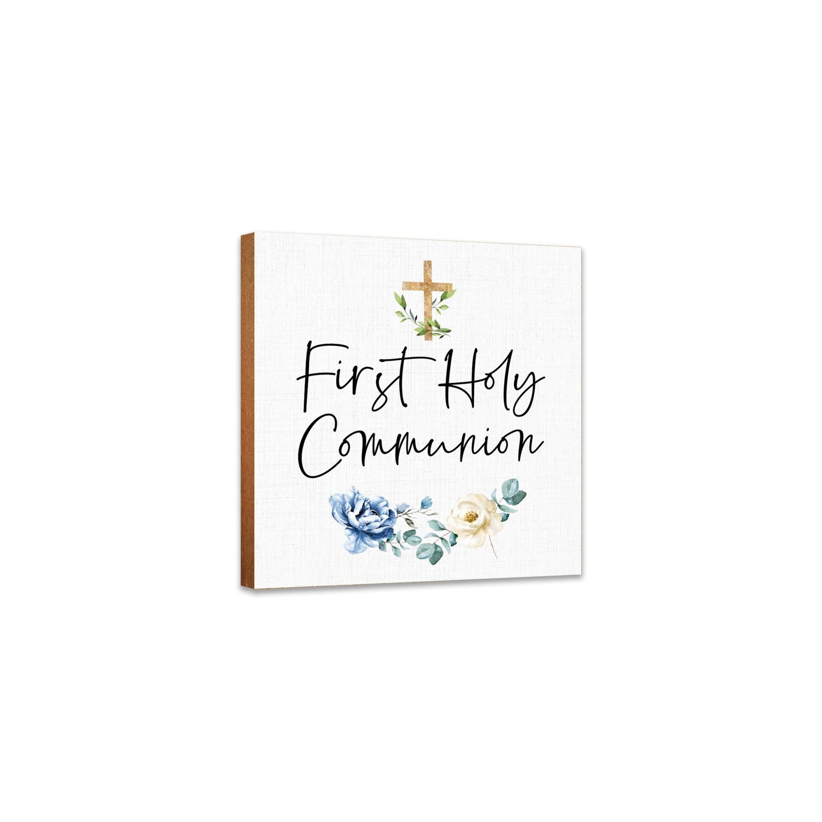 Inspirational Shelf Décor and Tabletop Signs for First Holy Communion - LifeSong Milestones