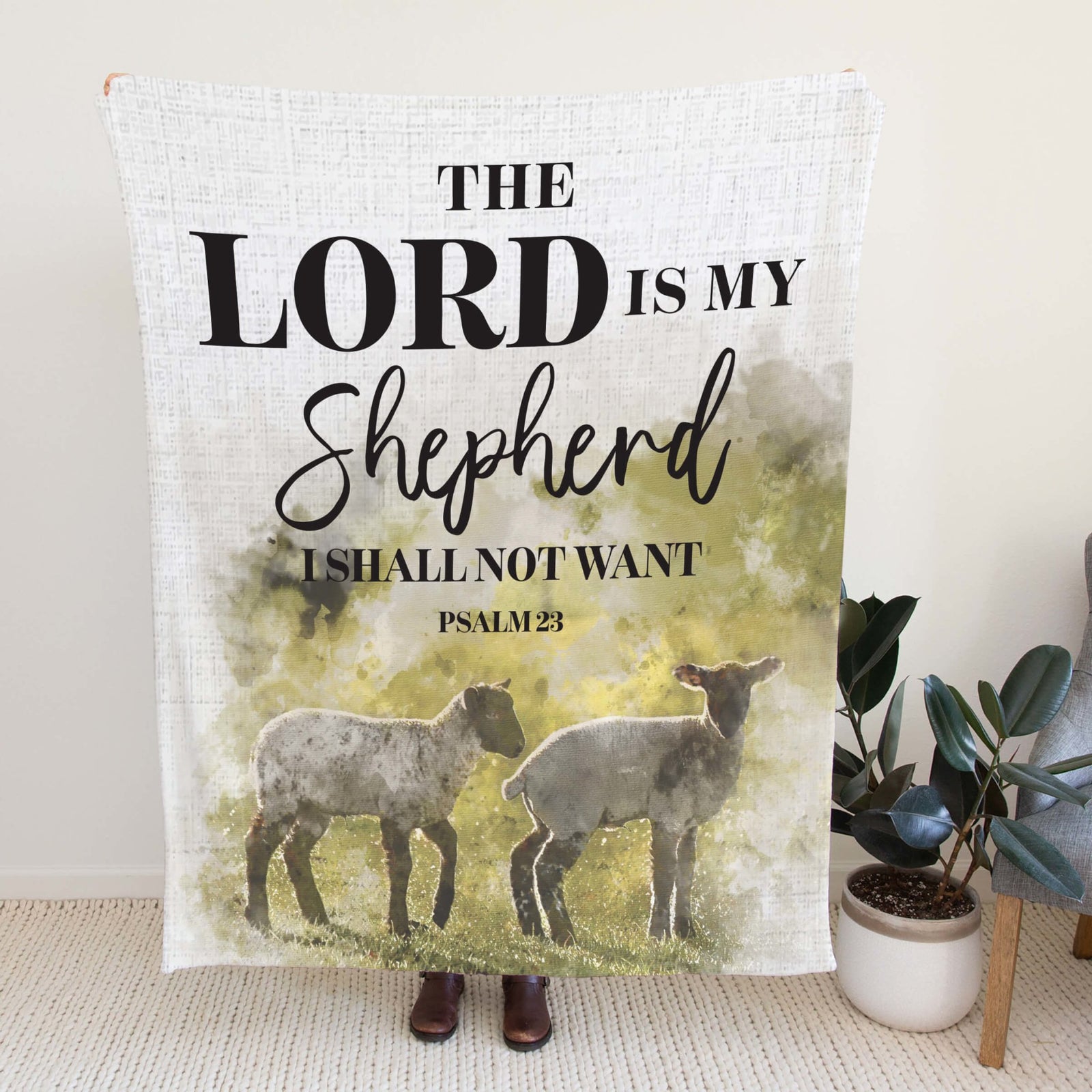 Inspirational Soft and Hypoallergenic Blanket for Home – The Lord Is My Shepherd - LifeSong Milestones