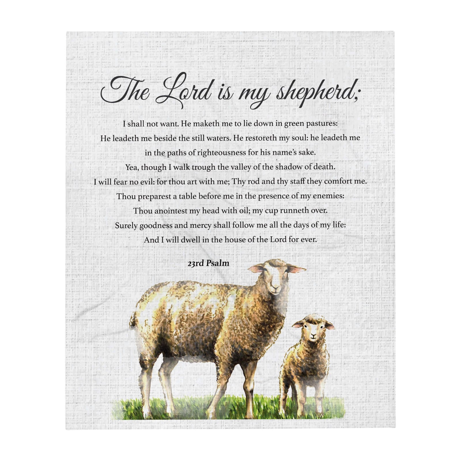Inspirational Soft and Hypoallergenic Blanket for Home – The Lord Is My Shepherd - LifeSong Milestones