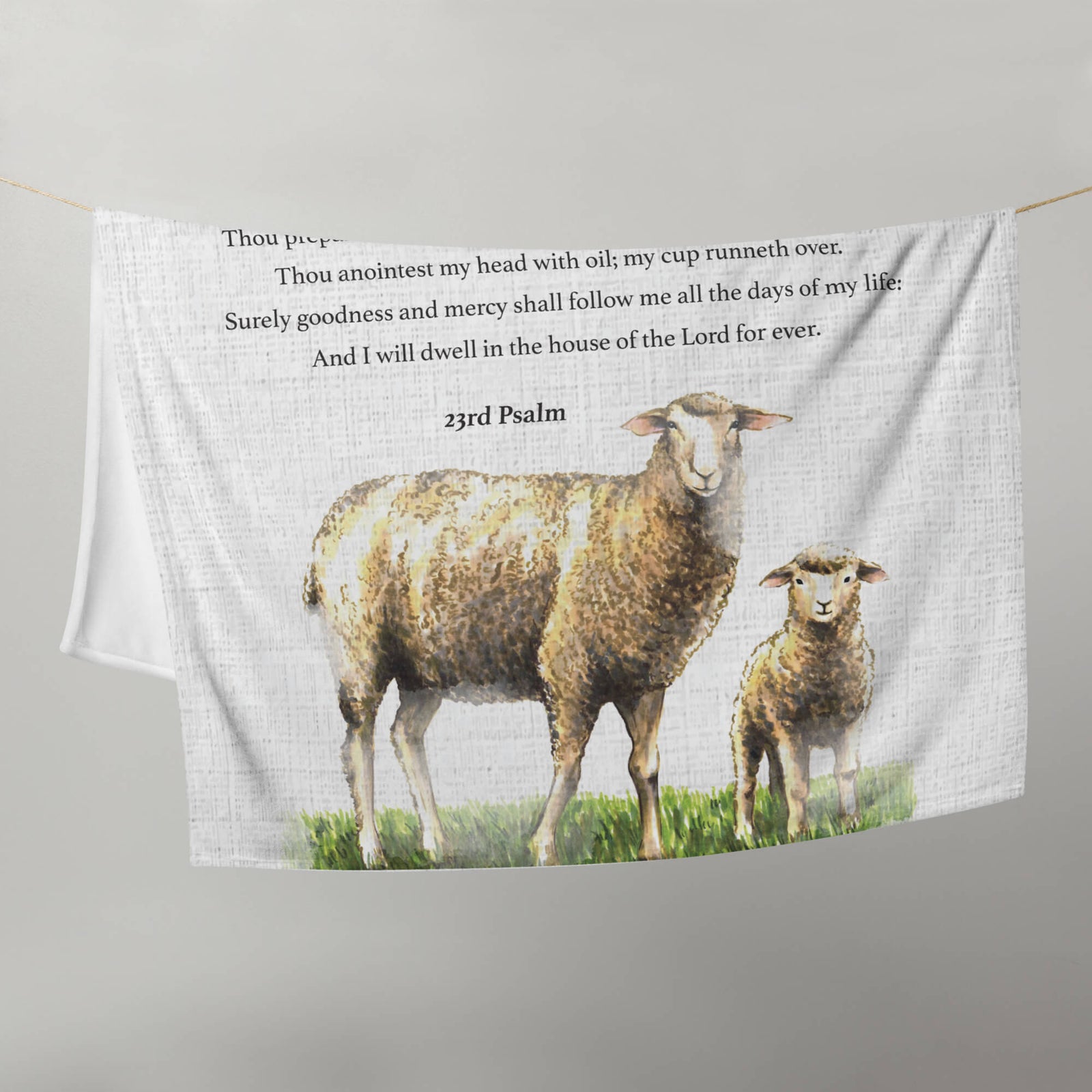 Inspirational Soft and Hypoallergenic Blanket for Home – The Lord Is My Shepherd - LifeSong Milestones