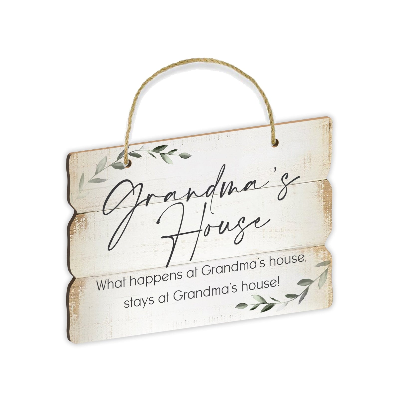 Inspirational Wall Hanging Rope Signs Gift for Grandparents - LifeSong Milestones
