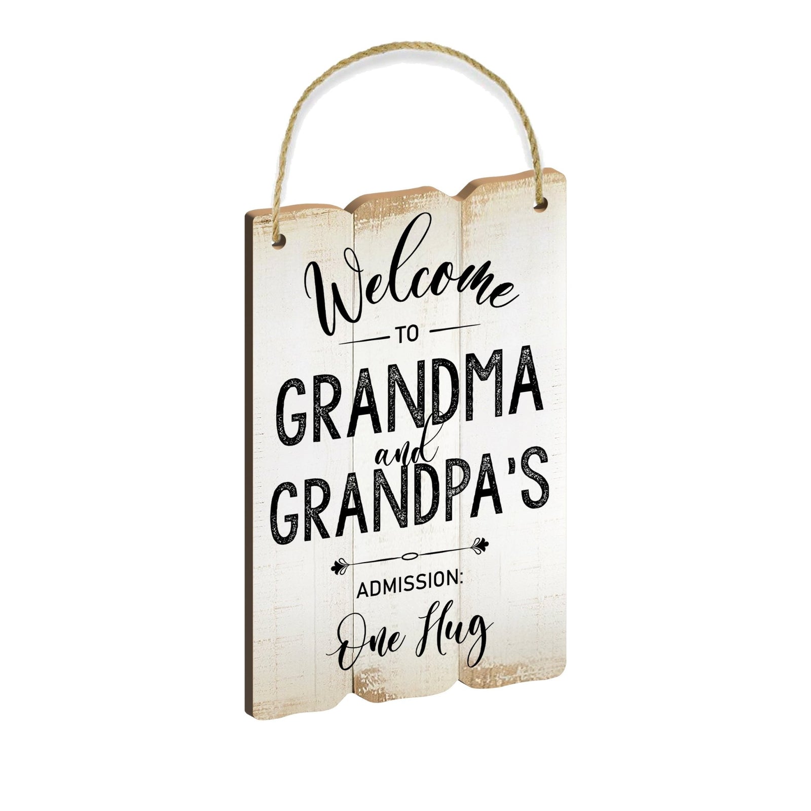 Inspirational Wall Hanging Rope Signs Gift for Grandparents - LifeSong Milestones