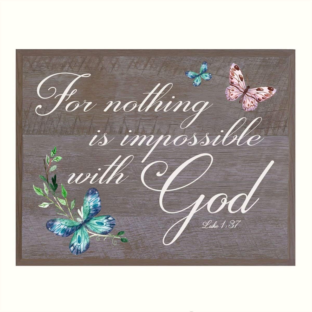 Inspirational Wall Plaque - For Nothing Is Impossible - LifeSong Milestones