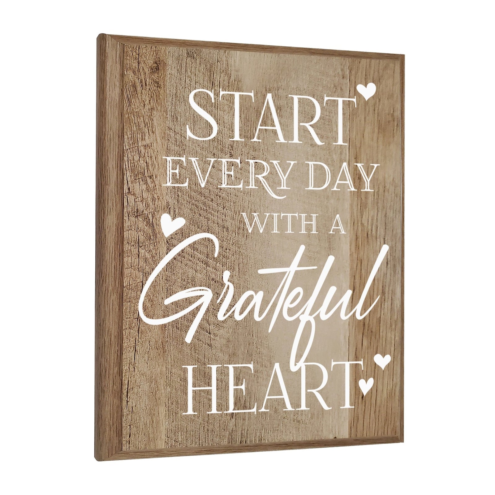 Inspirational Wood Wall Hanging Plaques With Motivational Verse For Home Décor And Gift Idea - Start every day - LifeSong Milestones